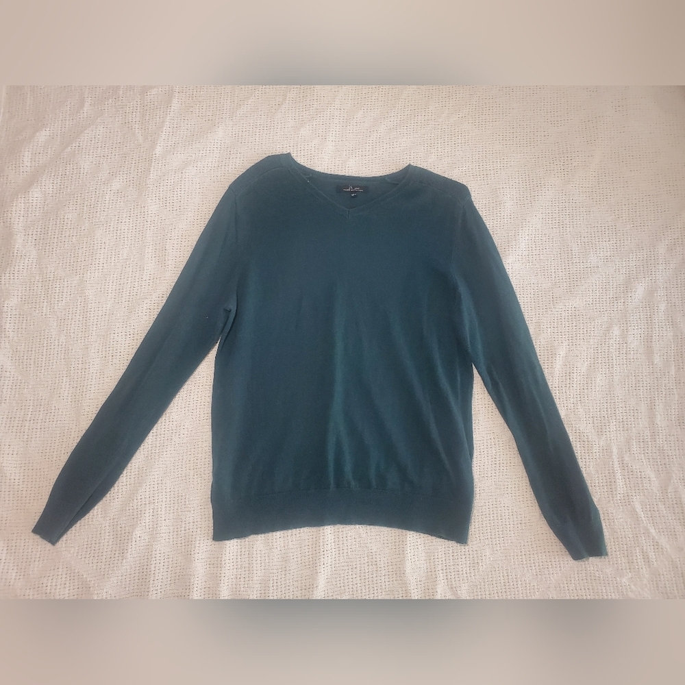 Marc Anthony Deep Teal V-Neck Sweater Mens Large